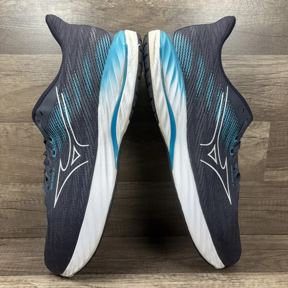 Mizuno Wave Inspire 21 Blue Gray Mens US Size 16 Wide 411492.9W00 Running Shoes - Picture 5 of 9